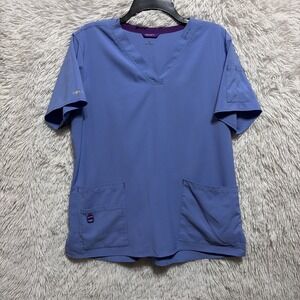 Carhartt Force Scrub Top Womens Size Large Blue